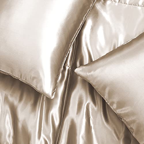 Champagne Whale Flotilla 3-Piece Silk Comforter Set