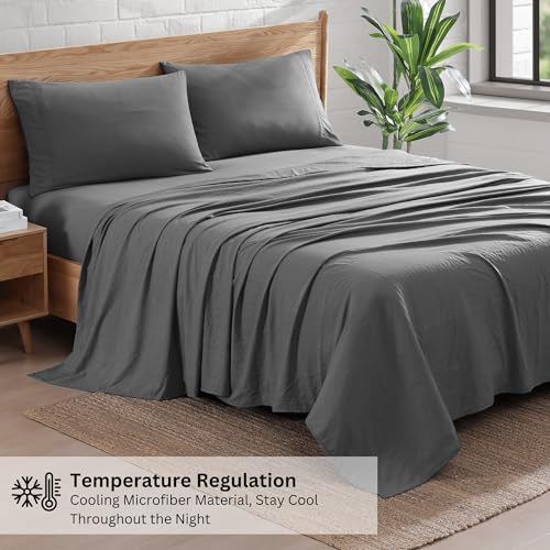 Charcoal Twin Sheet Set - Soft & Cozy