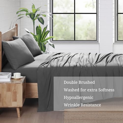 Charcoal Twin Sheet Set - Soft & Cozy