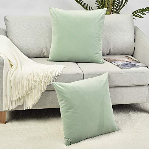 Turquoise Velvet Throw Pillow Covers – Set of 2
