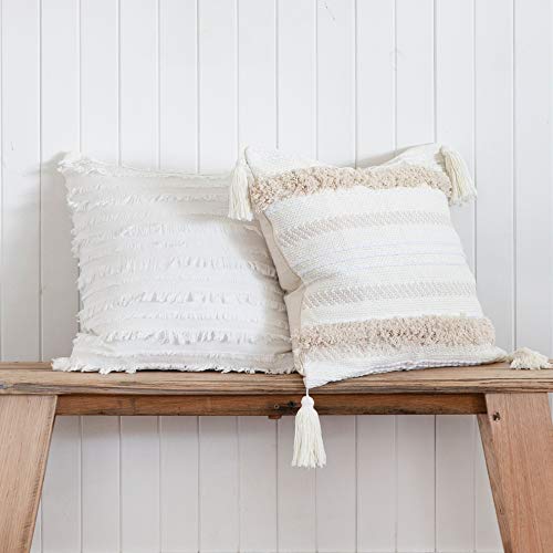 Pearl Set Ivory Decorative Throw Pillow Covers 18x18