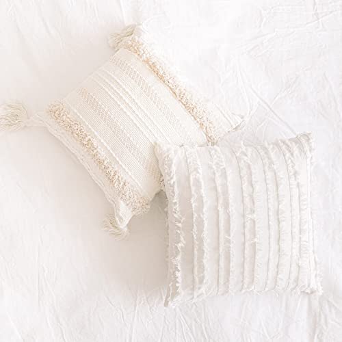 Pearl Set Ivory Decorative Throw Pillow Covers 18x18