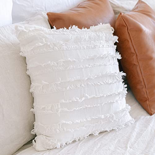 Pearl Set Ivory Decorative Throw Pillow Covers 18x18