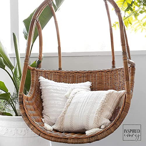 Pearl Set Ivory Decorative Throw Pillow Covers 18x18