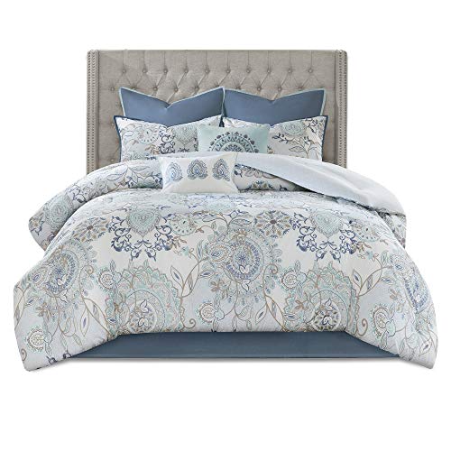 Madison Park Isla Floral Medallion Queen Bed Set