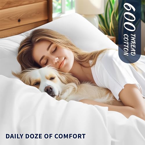 Luxury 100% Cotton Queen Sheet Set - 600 Thread Count