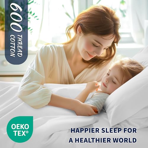 Luxury 100% Cotton Queen Sheet Set - 600 Thread Count