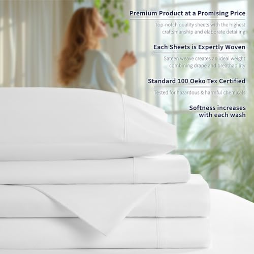 Luxury 100% Cotton Queen Sheet Set - 600 Thread Count