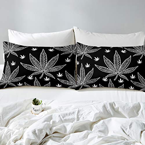 Botanical Marijuana Leaves 3-Piece Bedding Set