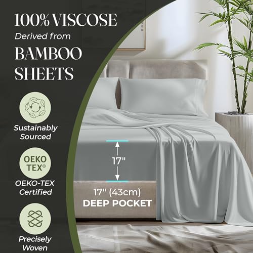Organic Bamboo King Bed Sheets - Soft & Cooling