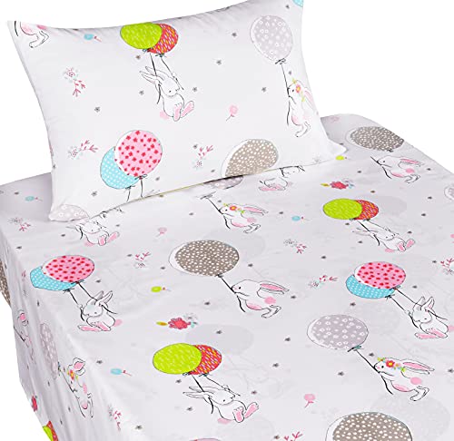 Cute Cartoon Rabbit Twin Bed Set for Kids