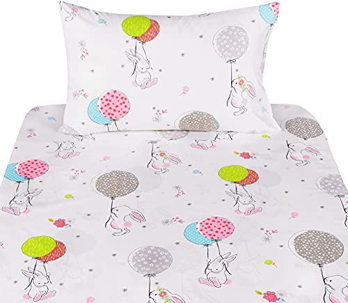 Cute Cartoon Rabbit Twin Bed Set for Kids