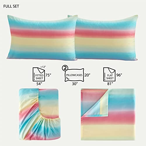 Heritage Kids Rainbow Ombre Full Sheet Set