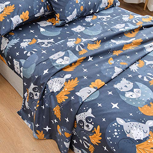 Cute Owl Twin Sheet Set for Kids