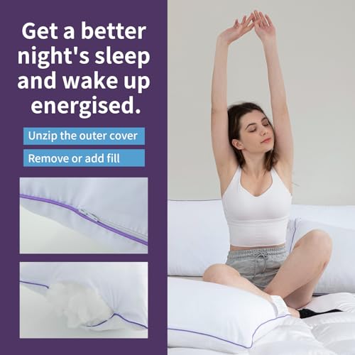 Super Soft Down Alternative Bed Pillows Set of 2