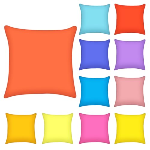 10-Piece Multicolor Decorative Throw Pillow Cover Set