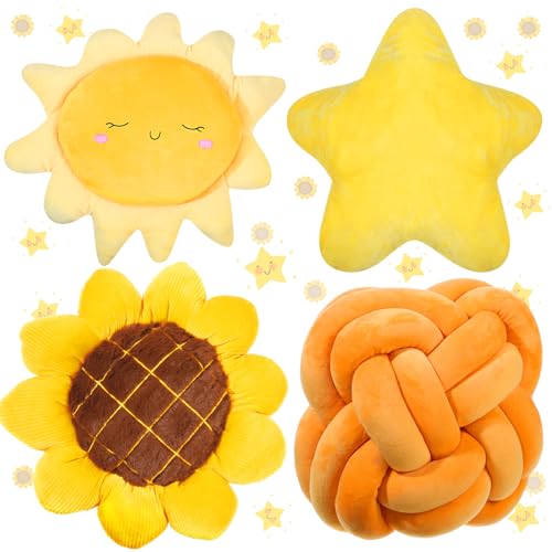 4-Piece Fluffy Decorative Throw Pillow Set