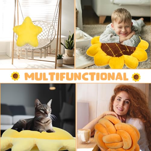 4-Piece Fluffy Decorative Throw Pillow Set