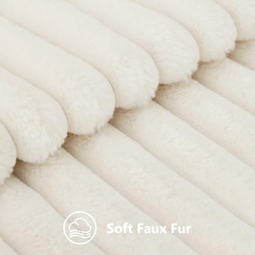 Plush Faux Fur Throw Pillow Covers Set of 2