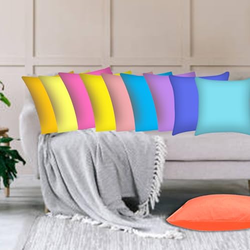 10-Piece Multicolor Decorative Throw Pillow Cover Set