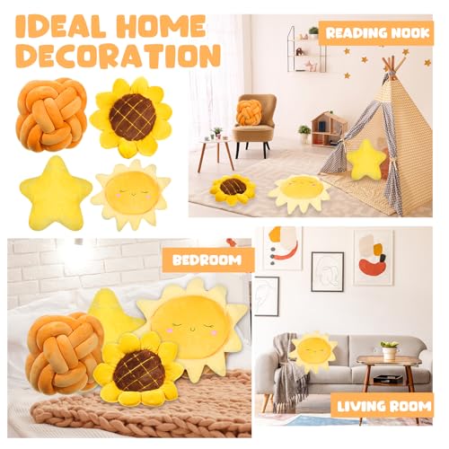 4-Piece Fluffy Decorative Throw Pillow Set