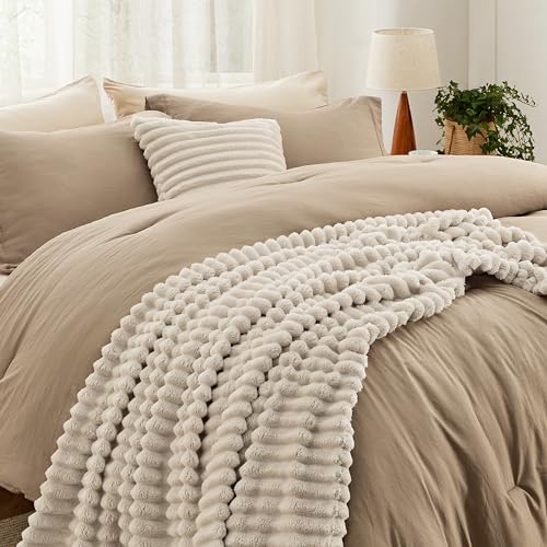 Bedsure Queen 5-Piece Comforter Set - Brown