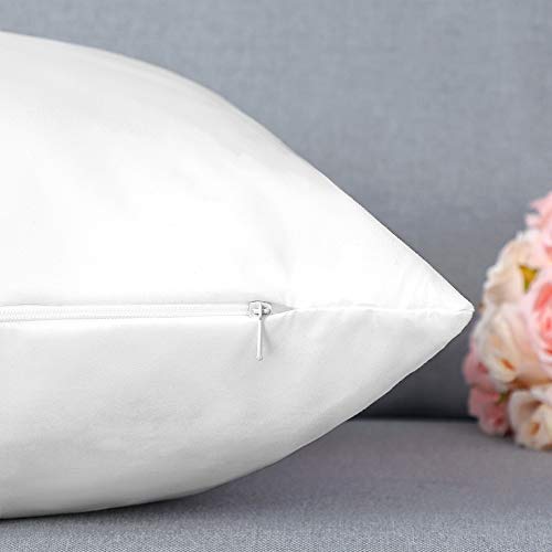 Set of 6 White 18x18 Inch Throw Pillow Inserts