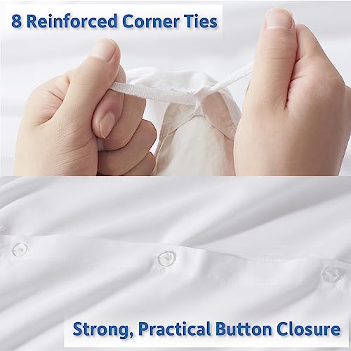 Nestl White Full Size Duvet Cover Set