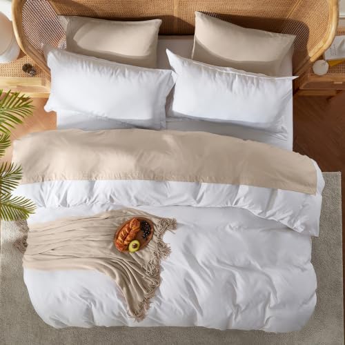Nestl White Full Size Duvet Cover Set