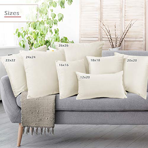 Off White Velvet Throw Pillow Covers Set of 4