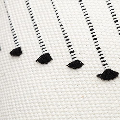 Boho Throw Pillow Covers Set of 2 - Cream/Black