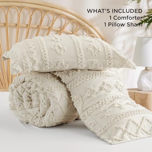 Boho Beige Twin Comforter Set - 2 Pieces