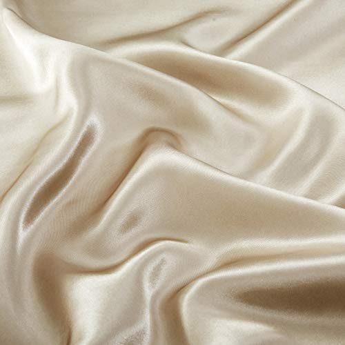 Luxury Satin Queen Bed Sheets Set, Taupe
