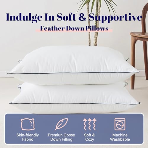 Cosybay King Size Goose Feather Bed Pillows