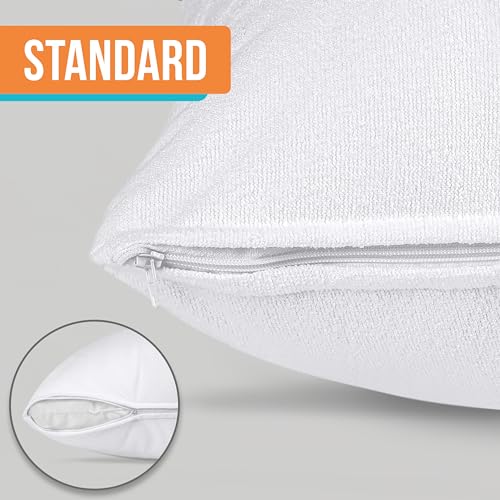 Waterproof Zipper Pillow Protectors - 4 Pack