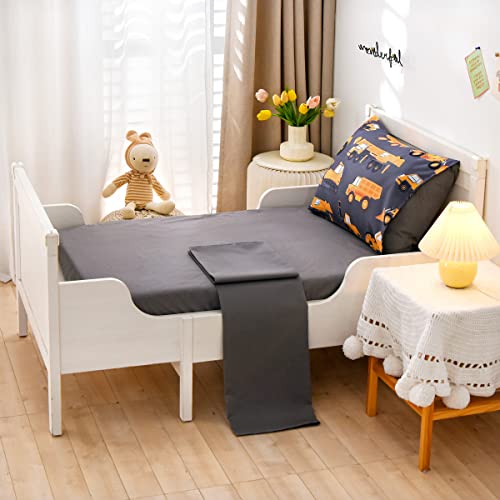 Toddler Construction Vehicle Bedding Set - 4 Pieces