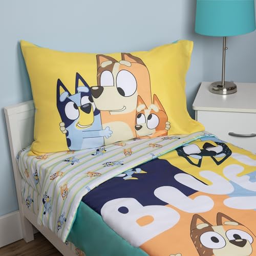 Bluey Toddler Bedding Set - 4 Pieces, Blue