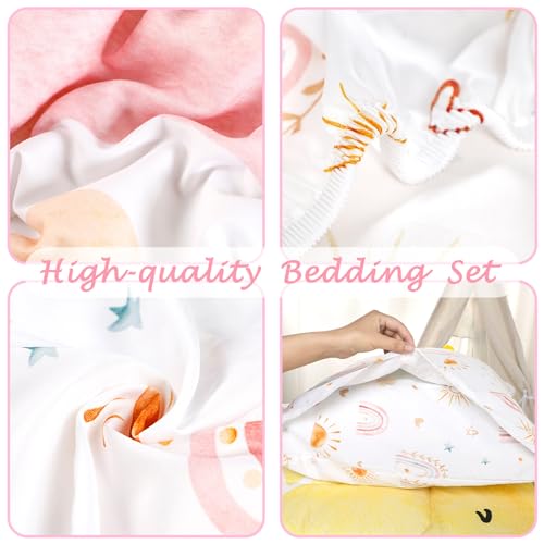 Boho Rainbow 4-Piece Toddler Bedding Set
