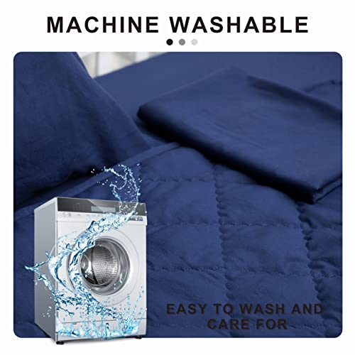 Navy Blue Toddler Bedding Set - 4 Pieces