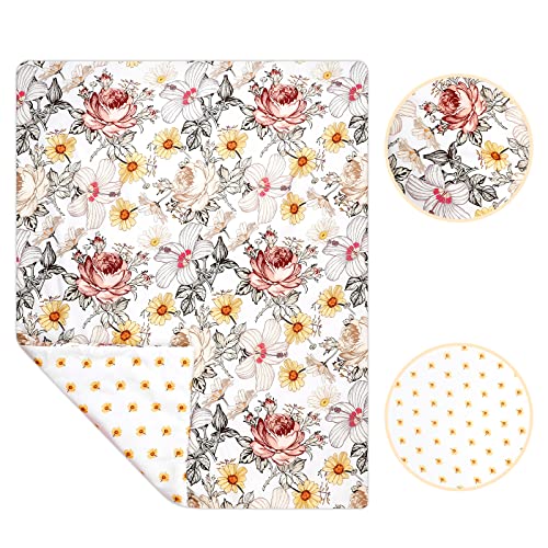 Floral 4-Piece Baby Girl Crib Bedding Set