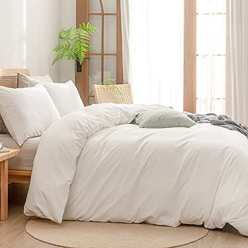 Chic Off White 3-Piece Cotton Duvet Set