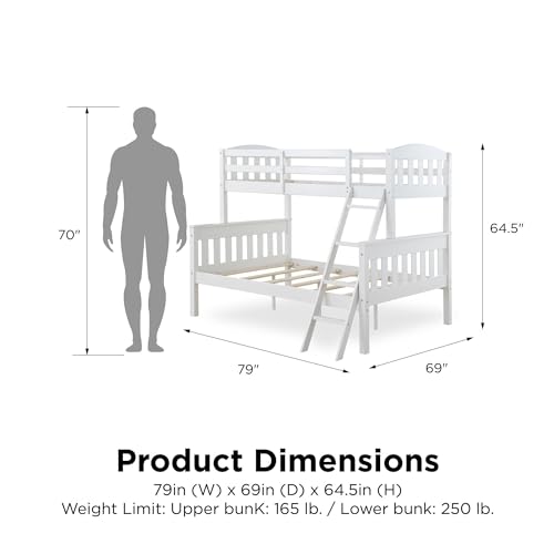 DHP Airlie Twin-Over-Full Bunk Bed in White