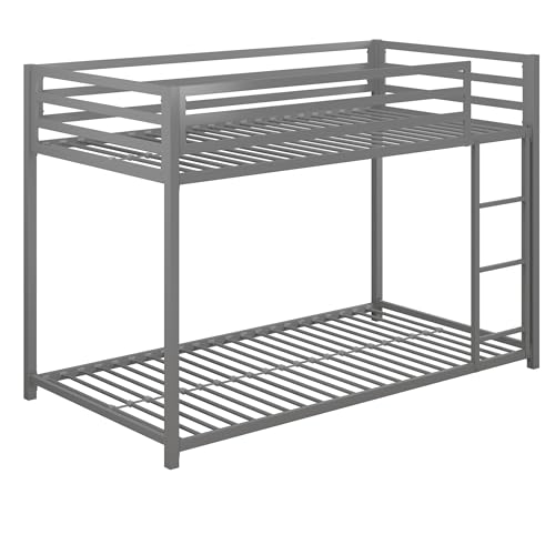 Twin-Over-Twin Metal Bunk Bed Frame for Kids