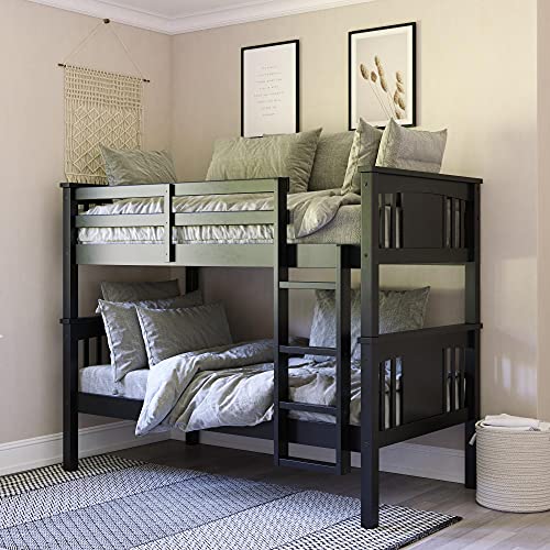 DHP Dylan Twin Over Twin Bunk Bed - Black