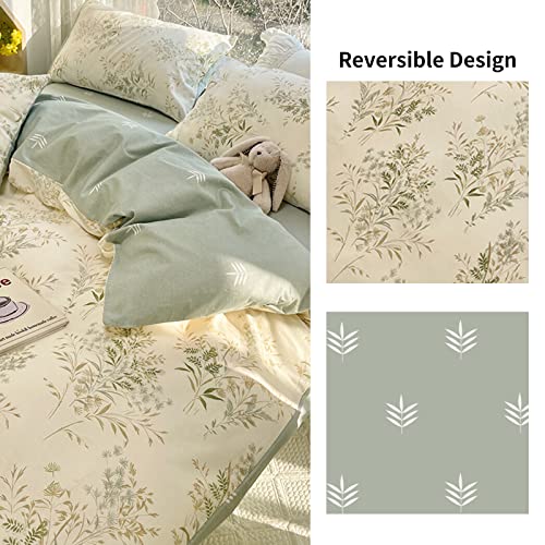 Floral 4-Piece 100% Cotton Duvet Cover Set