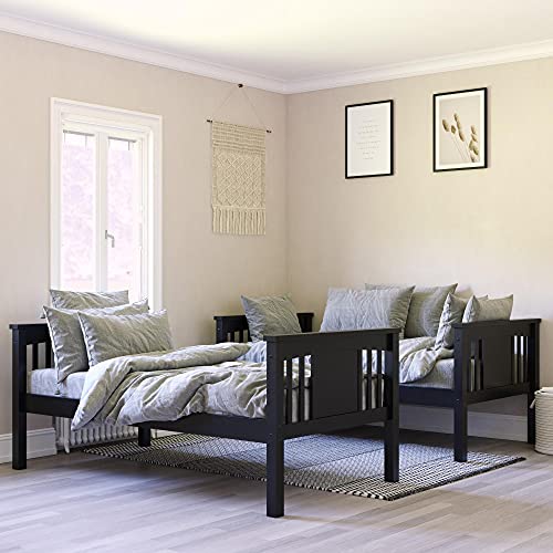 DHP Dylan Twin Over Twin Bunk Bed - Black