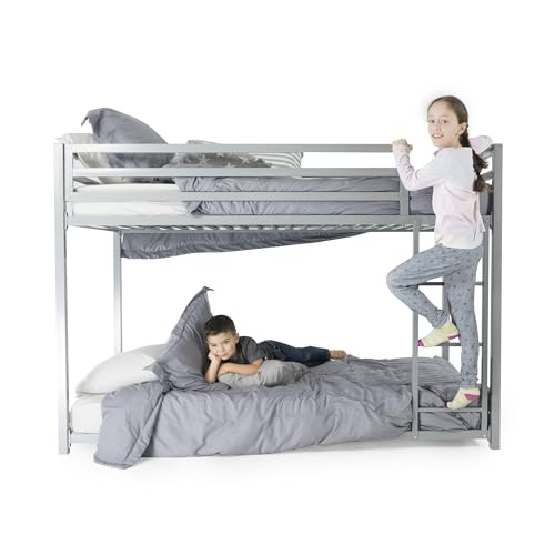 Twin-Over-Twin Metal Bunk Bed Frame for Kids