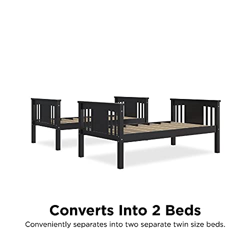 DHP Dylan Twin Over Twin Bunk Bed - Black
