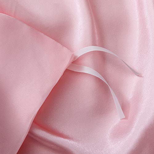 Blush Pink Satin Duvet Cover Bedding Set
