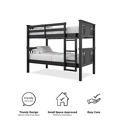 DHP Dylan Twin Over Twin Bunk Bed - Black